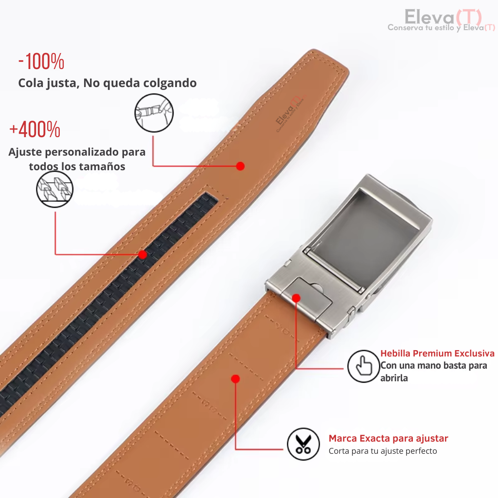 Cinturón ElevaT Signature: Edición Cuero Automático (Sin Agujeros)